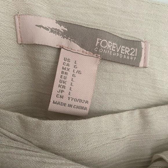 Taupe Wide Leg High-Rise Flowy Pants - Picture 5 of 6